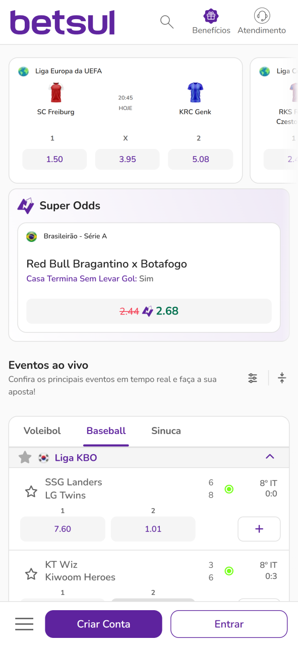 Aposte nos seus esportes favoritos na casa de apostas Betsul.