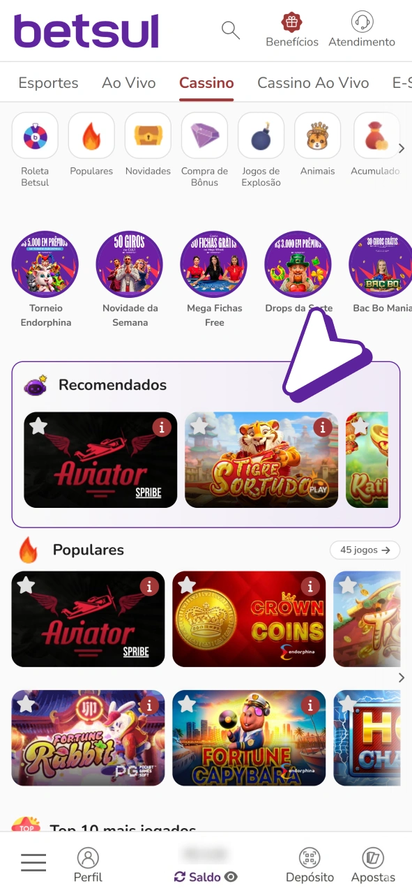 Comece a jogar no aplicativo Betsul para iOS e ganhe muito.