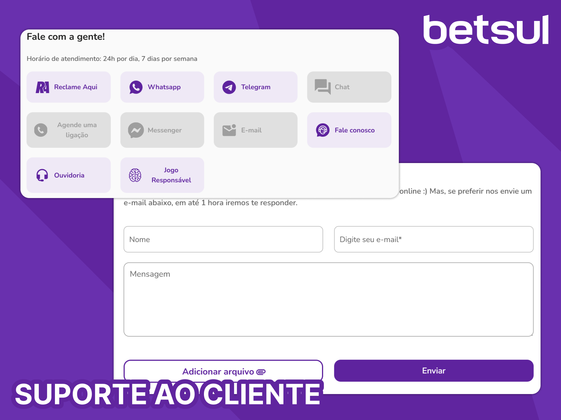Para qualquer dúvida sobre saques, entre em contato com a equipe de suporte da Betsul.