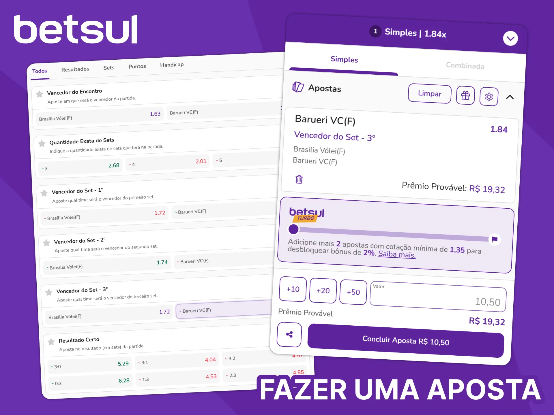 Faça suas apostas de forma fácil e rápida na casa de apostas Betsul.