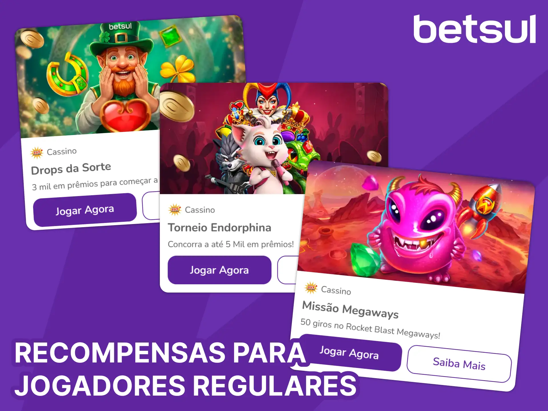 Obtenha bônus generosos ao jogar jogos de cassino no Betsul.