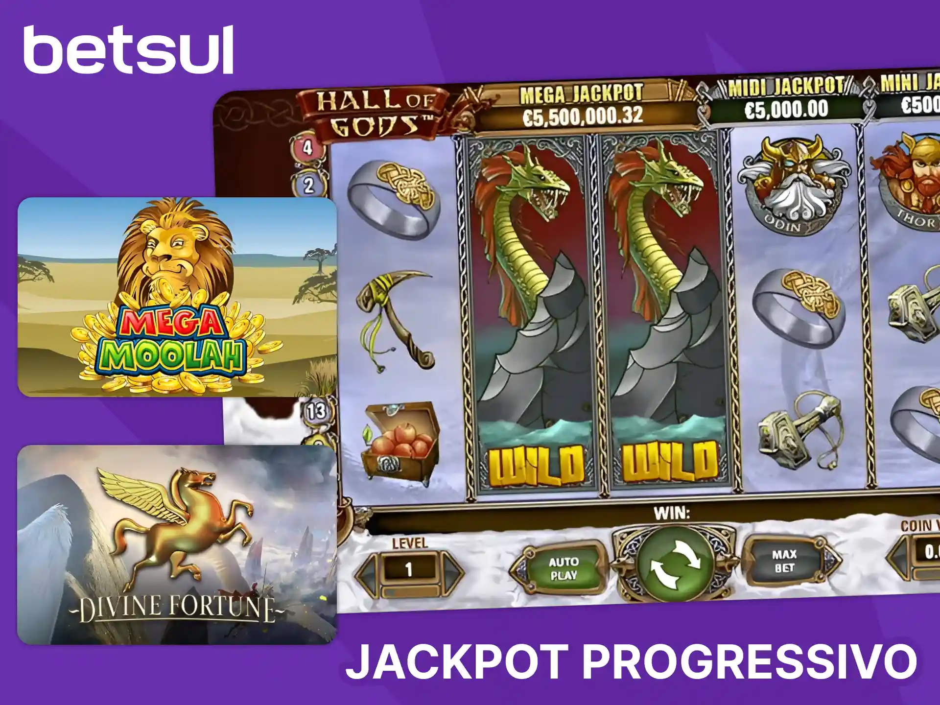 Tente a sorte grande nos jogos de Jackpot Progressivo do Betsul.