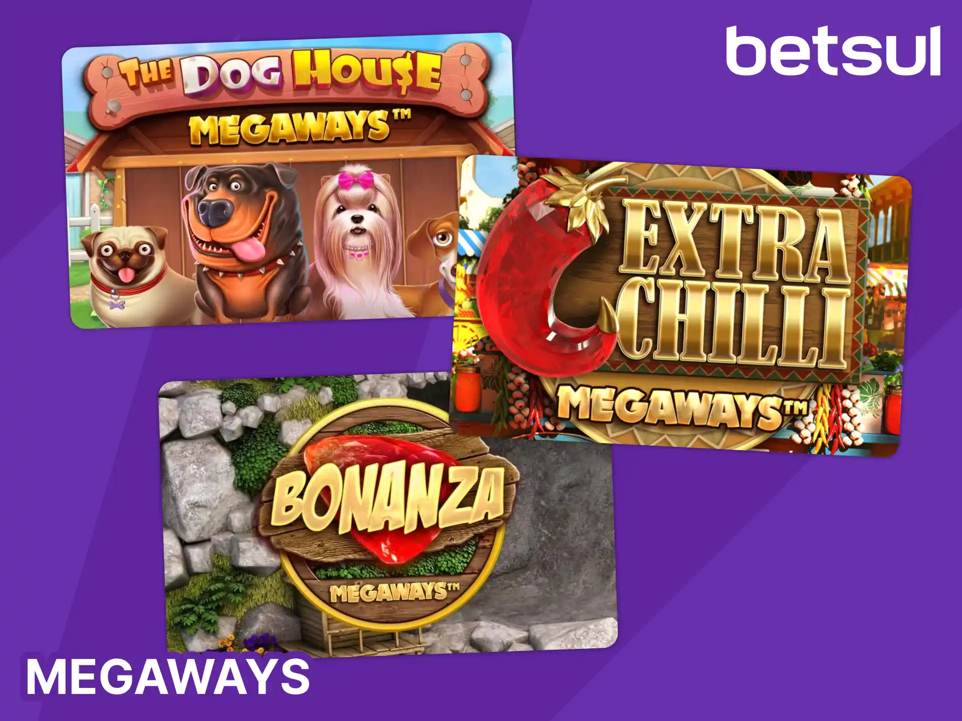 Aproveite as milhares de linhas de pagamento nos slots Megaways da Betsul.